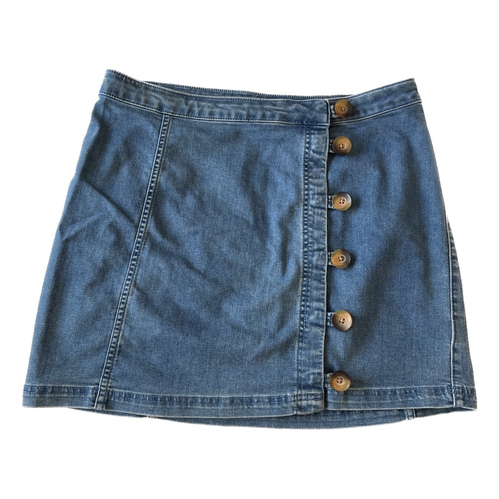 Free People Blue Little Daisies Mini Skirt Size 12